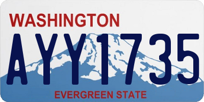 WA license plate AYY1735