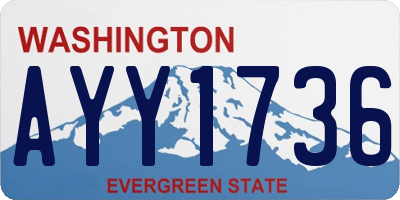 WA license plate AYY1736