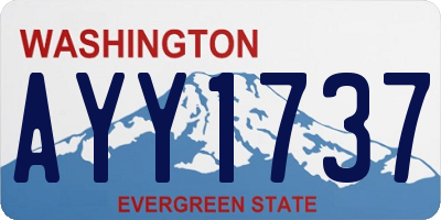 WA license plate AYY1737