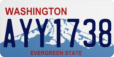 WA license plate AYY1738