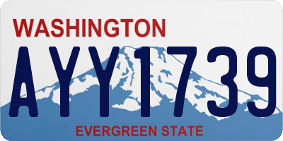 WA license plate AYY1739