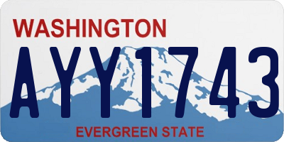 WA license plate AYY1743