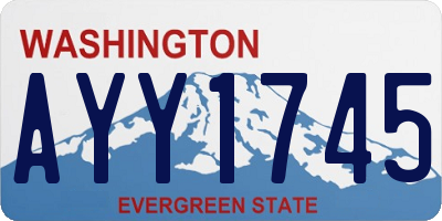 WA license plate AYY1745