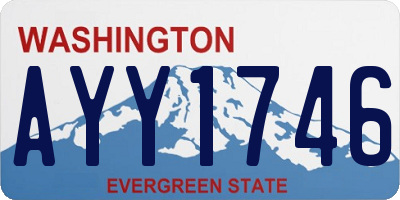 WA license plate AYY1746