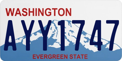 WA license plate AYY1747