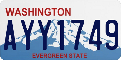 WA license plate AYY1749