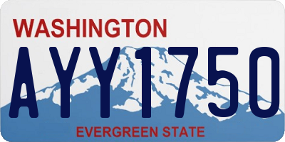 WA license plate AYY1750