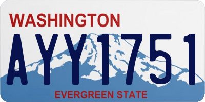 WA license plate AYY1751