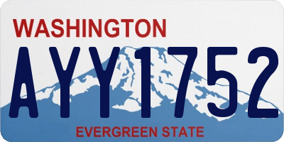 WA license plate AYY1752