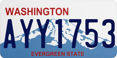 WA license plate AYY1753