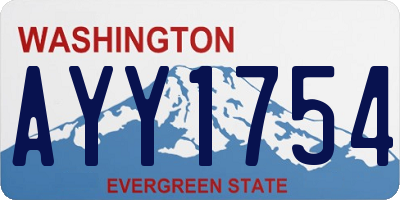 WA license plate AYY1754