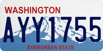 WA license plate AYY1755