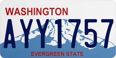 WA license plate AYY1757