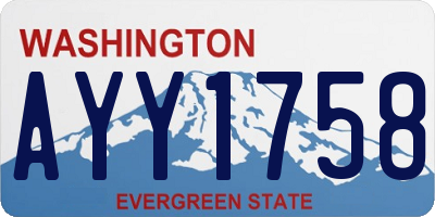 WA license plate AYY1758