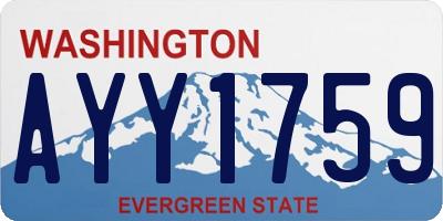 WA license plate AYY1759