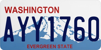 WA license plate AYY1760