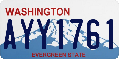 WA license plate AYY1761