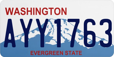 WA license plate AYY1763