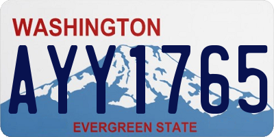 WA license plate AYY1765