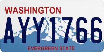 WA license plate AYY1766