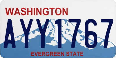 WA license plate AYY1767