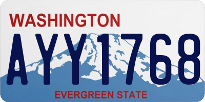 WA license plate AYY1768