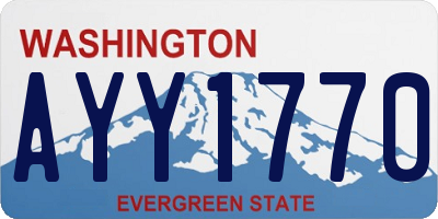 WA license plate AYY1770