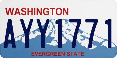 WA license plate AYY1771