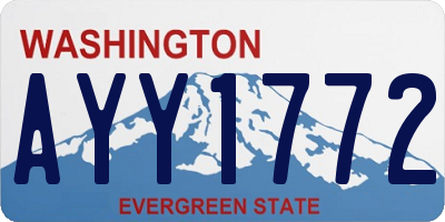 WA license plate AYY1772