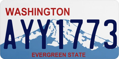 WA license plate AYY1773