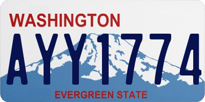 WA license plate AYY1774