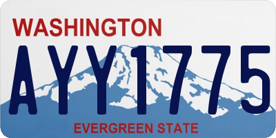 WA license plate AYY1775