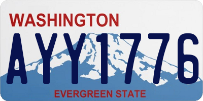 WA license plate AYY1776