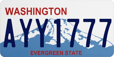 WA license plate AYY1777