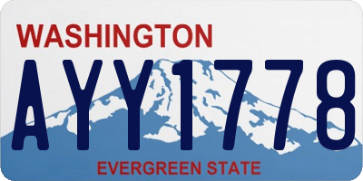 WA license plate AYY1778