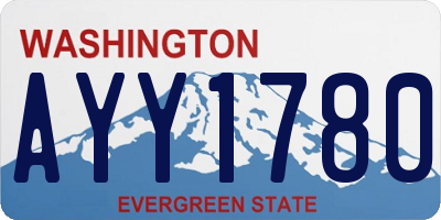 WA license plate AYY1780