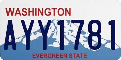 WA license plate AYY1781