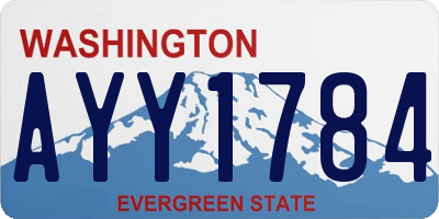 WA license plate AYY1784