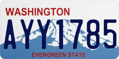 WA license plate AYY1785