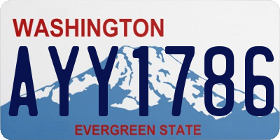 WA license plate AYY1786