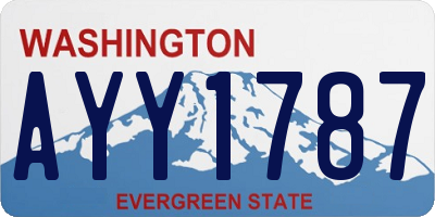 WA license plate AYY1787