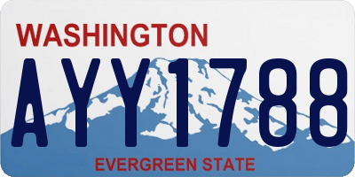 WA license plate AYY1788