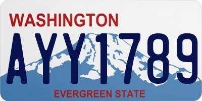 WA license plate AYY1789