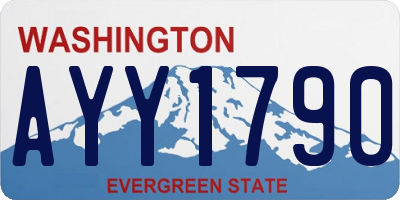 WA license plate AYY1790