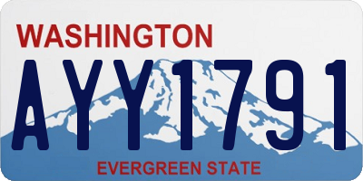 WA license plate AYY1791