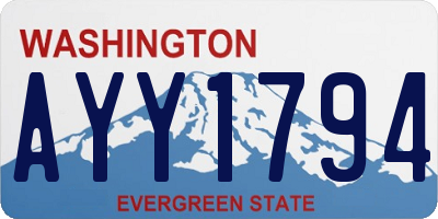 WA license plate AYY1794