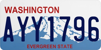 WA license plate AYY1796