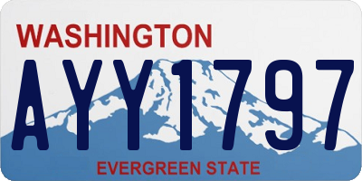 WA license plate AYY1797