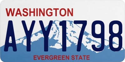 WA license plate AYY1798