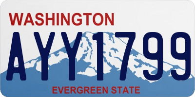 WA license plate AYY1799